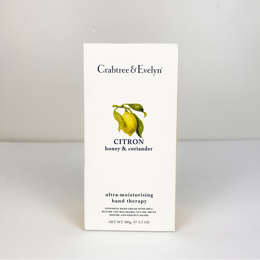 Crabtree & Evelyn CITRON Ultra-Moisturizing Hand Therapy 3.5 oz Honey& Coriander